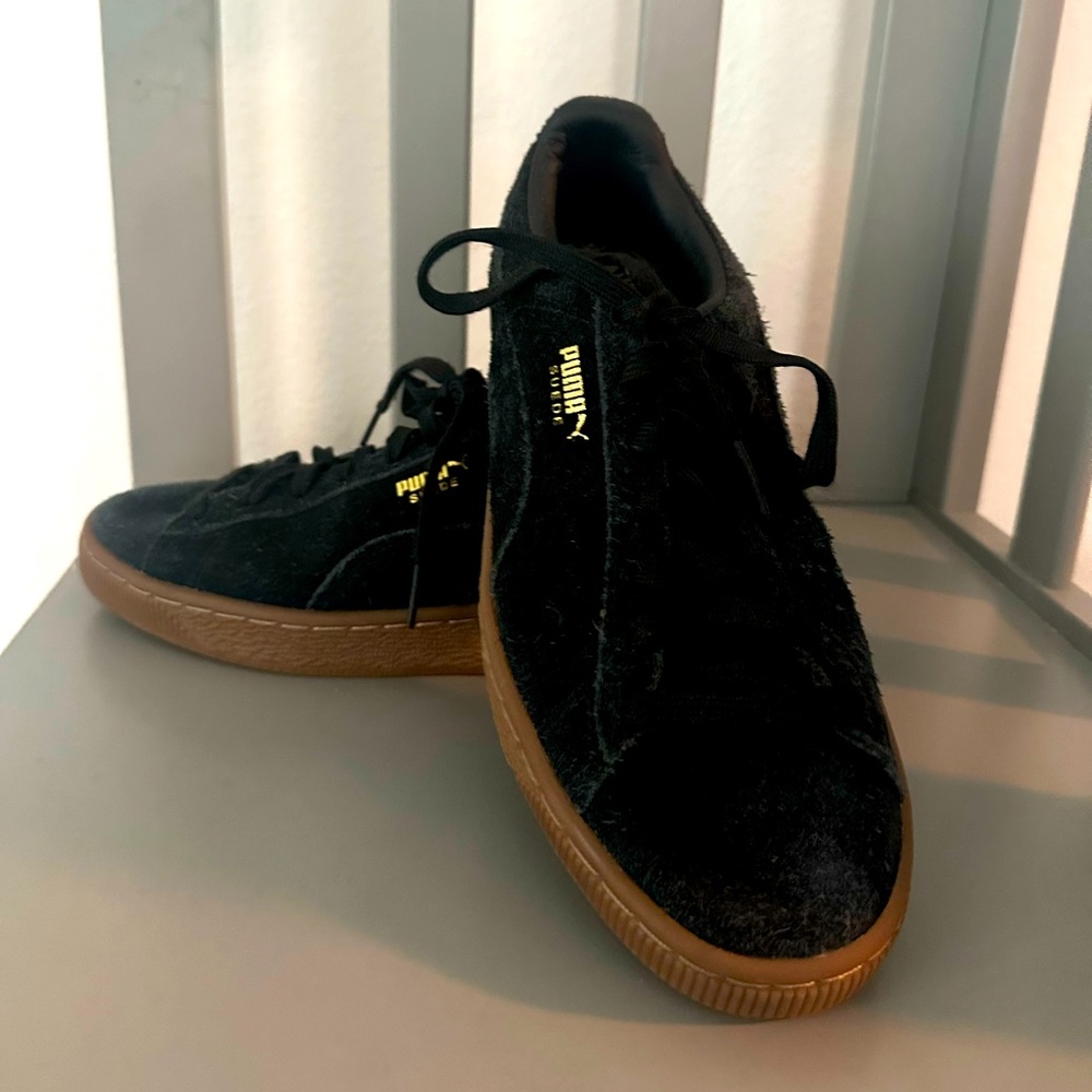 Boys classic black suede puma